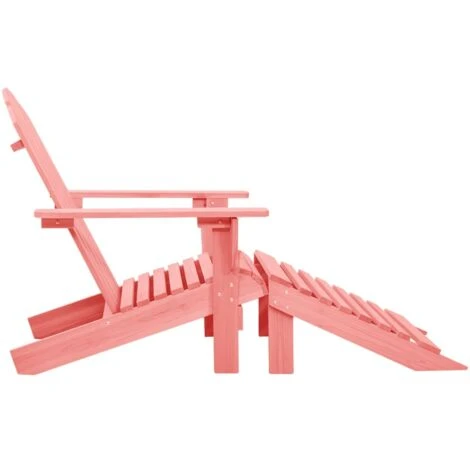 Sedie Da Giardino Sedie Poltrona Da Esterno Adirondack Con Ottomana Massello Di Abete Rosa ITD66533 2 Sedie Da Giardino Sedie Poltrona Da Esterno Adirondack Con Ottomana Massello Di Abete Rosa ITD66533 - immagine 2