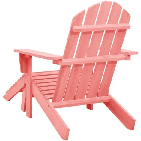Sedie Da Giardino Sedie Poltrona Da Esterno Adirondack Con Ottomana Massello Di Abete Rosa ITD66533 3 Sedie Da Giardino Sedie Poltrona Da Esterno Adirondack Con Ottomana Massello Di Abete Rosa ITD66533 - immagine 3